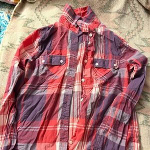 Distressed American Eagle Flannel